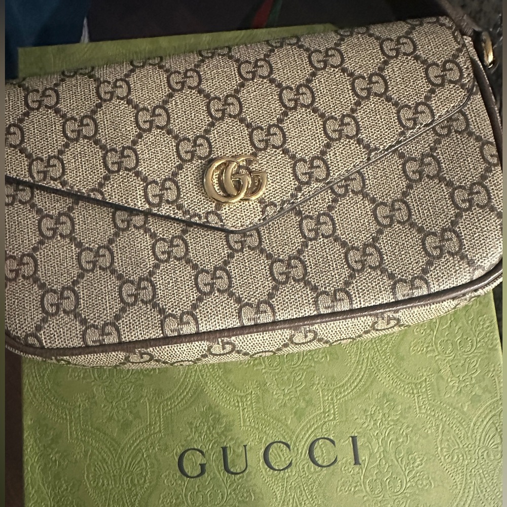 Gucci Beige and Brown Crossbody Bag